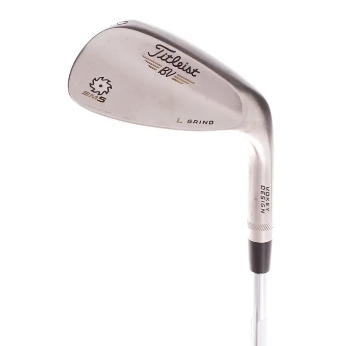 Titleist Vokey SM5 Brushed Steel L Grind Steel Men’s Right Hand Lob Wedge 60 Degree 4 Bounce Wedge – BV Vokey