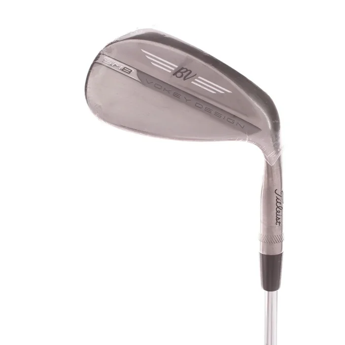 Titleist Vokey SM8 Brushed Steel Steel Men’s Right Lob Wedge 2* Flat 58 Degree 12 Bounce D Grind Stiff – Project X 6.0