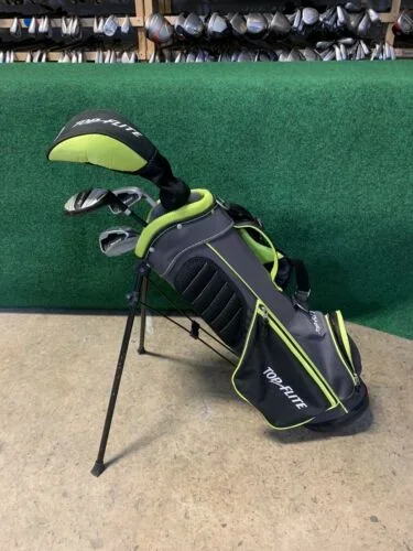Top Flite 1W, Hybrid, 7i, SW and Putter Green Kid’s Club Set 48”-51” Height RH