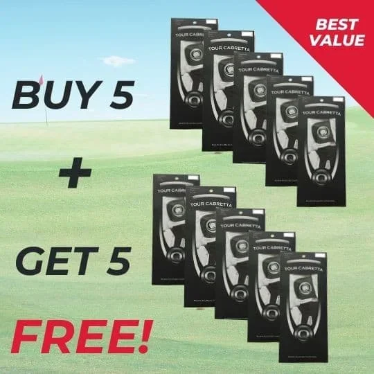 Tour Cabretta Leather Golf Glove Men, All Sizes Available 10 Pack