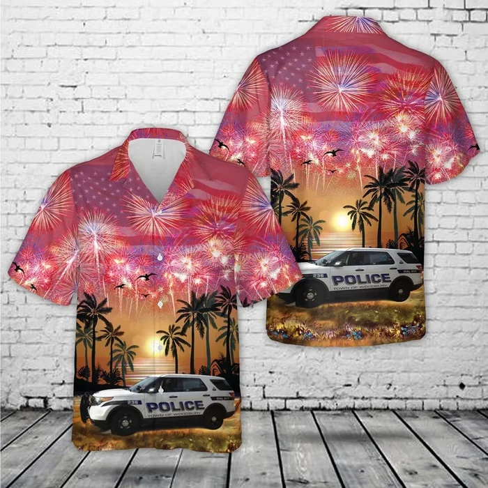 Town of Woodbury Police Dept., 4th Of July Hawaiian Shirt – Fanshubus.com