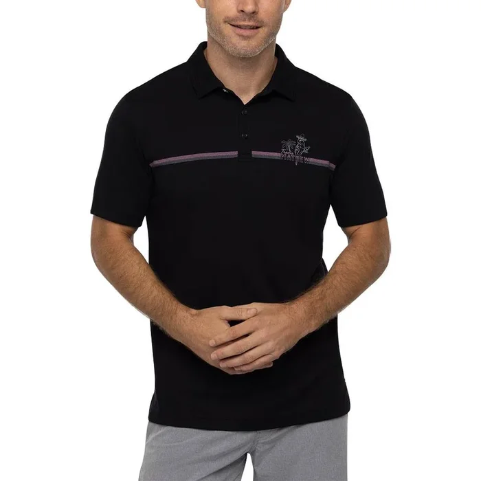TravisMathew High Surf Golf Polo Black – 23 Men