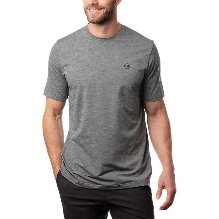 TravisMathew Scenic Vista Active Tee Golf T-Shirt Heather Gray – 23 Men