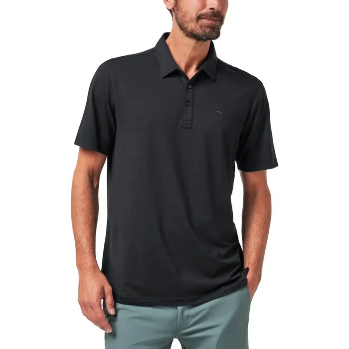 TravisMathew The Heater Golf Polo Black – SS22 Men