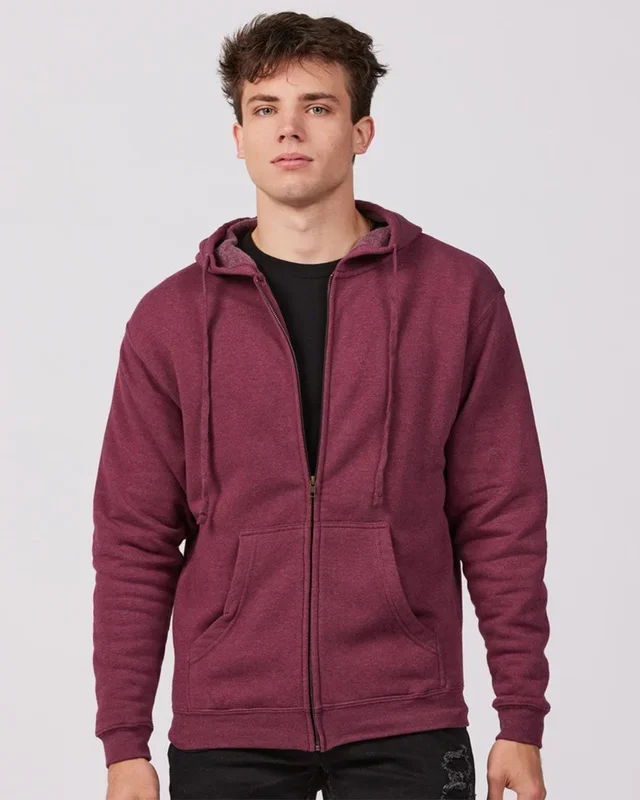Tultex Unisex Premium Fleece Full-Zip Hooded Sweatshirt