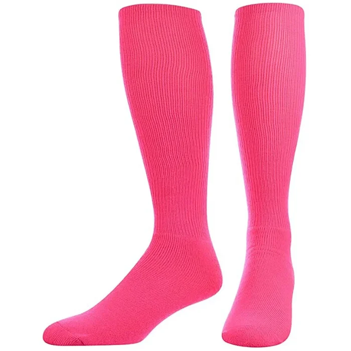 Twin City Team Sock TSR11-HPK Solid Adult Shoe Size 6-9 Hot Pink