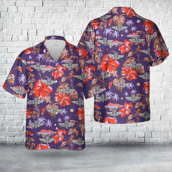 U.S. Air Force Flight Engineer Master Wings Hawaiian Shirt – Fanshubus.com