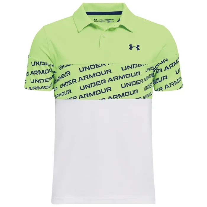 Under Armour Boys Performance Wordmark Polo Shirt – Summer Lime