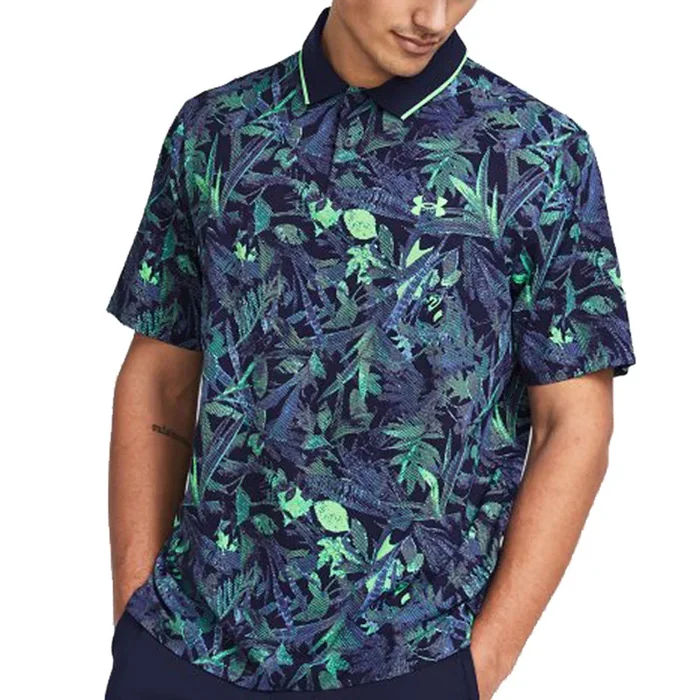 Under Armour Iso-Chill Edge Polo Shirt – Midnight Navy/Matrix Green/Matrix Green