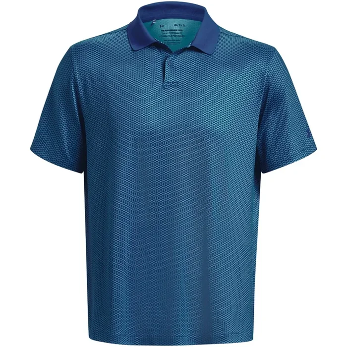 Under Armour Performance 3.0 Crestable Monogram Polo Shirt – Blue Mirage