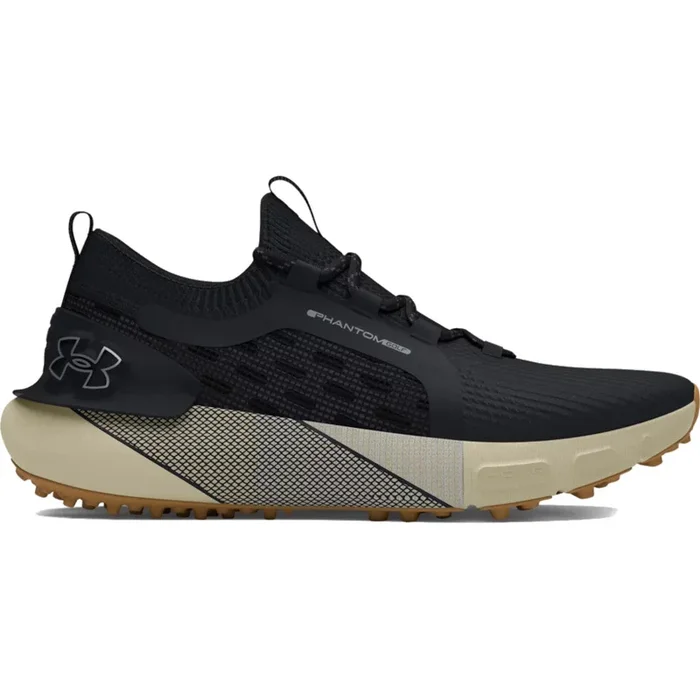 Under Armour Phantom Golf Spikeless Waterproof Shoes – Black/Silt/Black