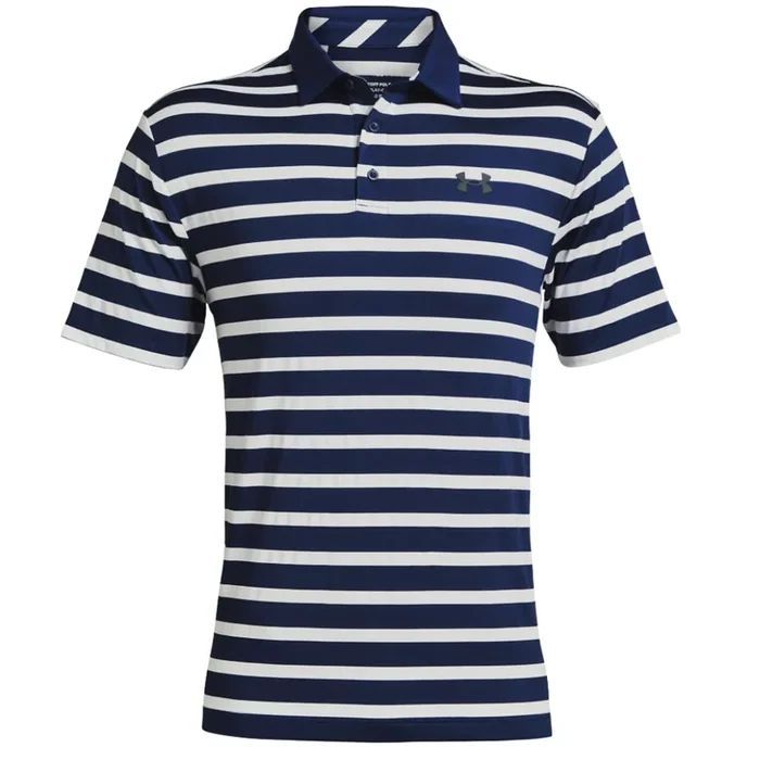 Under Armour Playoff 2.0 Back 9 Stripe Polo Shirt – Academy/White