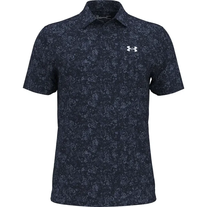 Under Armour Playoff 3.0 Floral Speckle Printed Polo Shirt – Midnight Navy