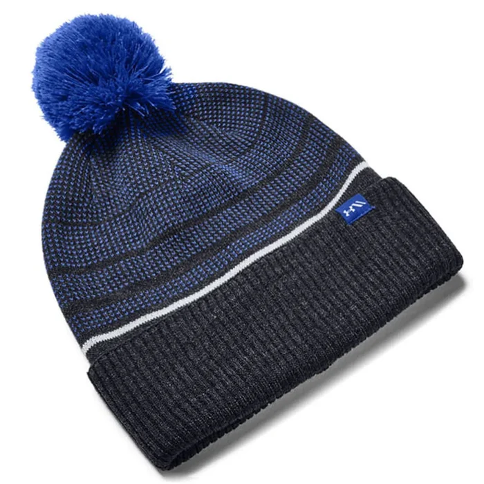 Under Armour Pom Beanie – Black/Emotion Blue