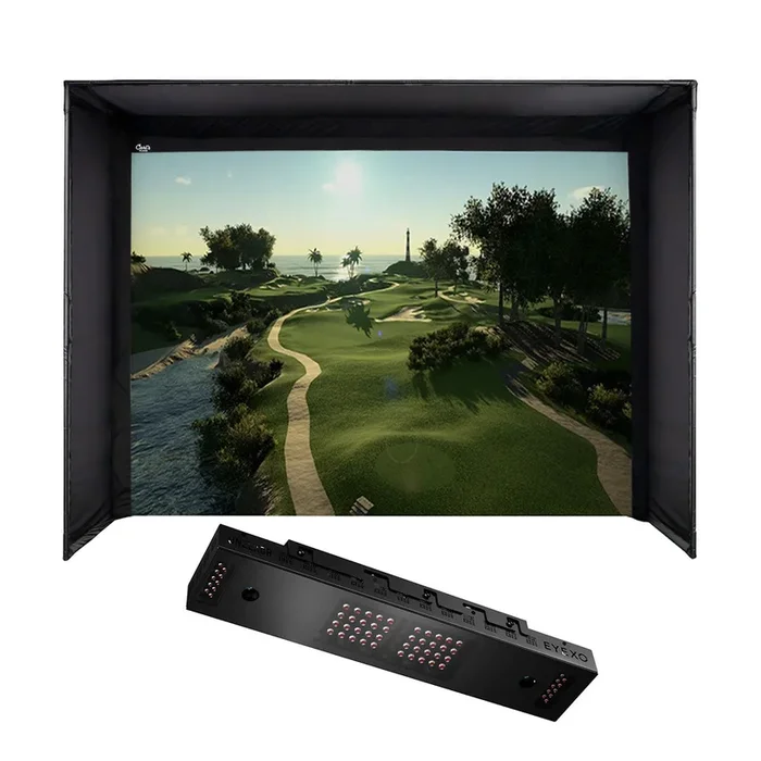 Uneekor EYE XO Front Overhead Launch Monitor with Carl’s Place Pro Enclosure Home Golf Studio Package