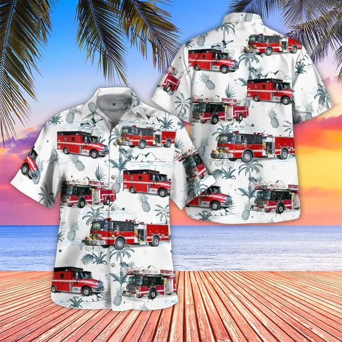 University Park Will County Illinois University Park Fire Department Station 1 Hawaiian Shirt – Fanshubus.com