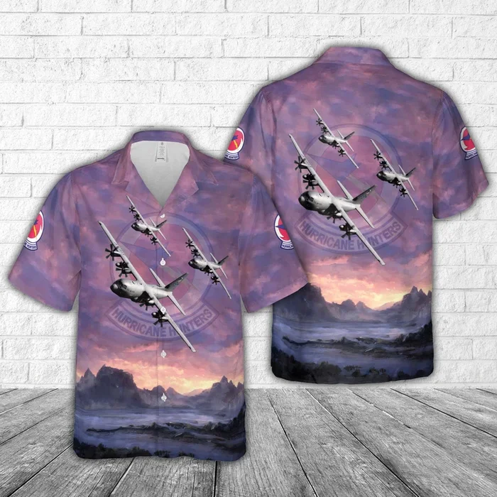 US Air Force 53rd Weather Reconnaissance Squadron WC-130J Hercules Hawaiian Shirt – Fanshubus.com