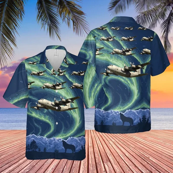 US Air Force Alaska Air National Guard Lockheed HC-130 Hawaiian Shirt – Fanshubus.com