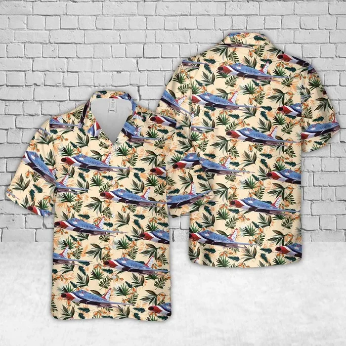 US Air Force Thunderbirds North American F-100D Super Sabre Hawaiian Shirt – Fanshubus.com