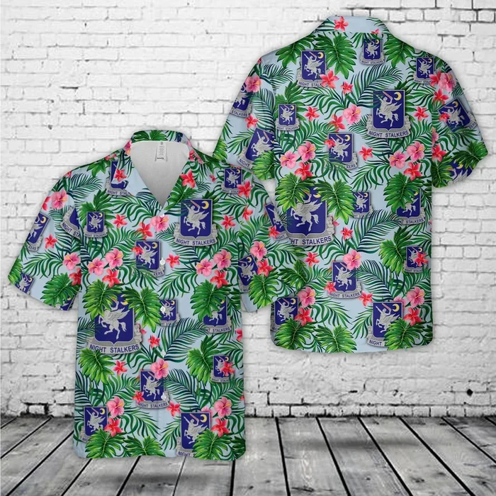 US Army 160th SOAR MH-60K Black Hawk Hawaiian Shirt – Fanshubus.com