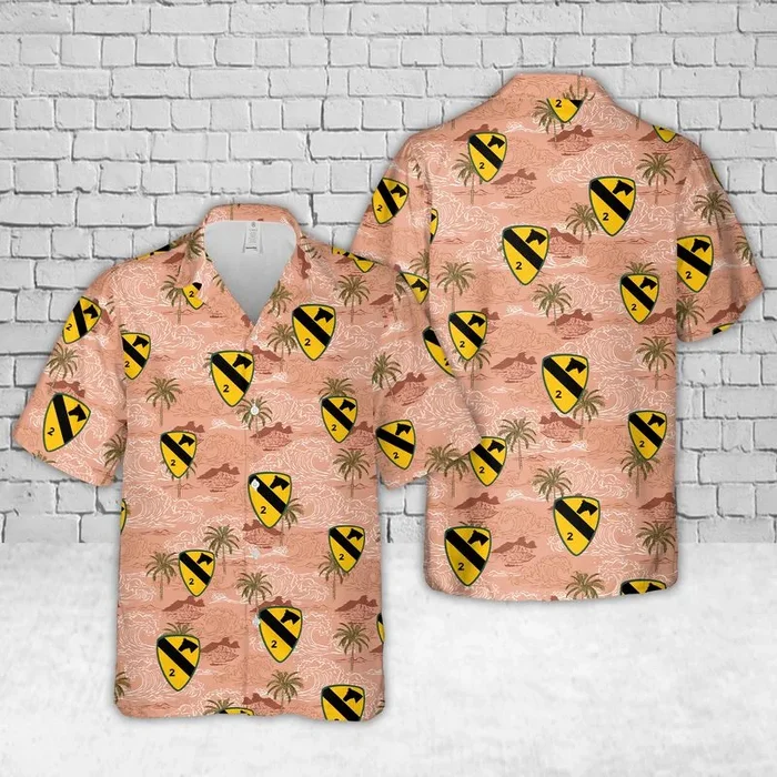 US Army 2nd Brigade Combat Team, 1st Cavalry Division Black Jack Brigade Hawaiian Shirt – Fanshubus.com