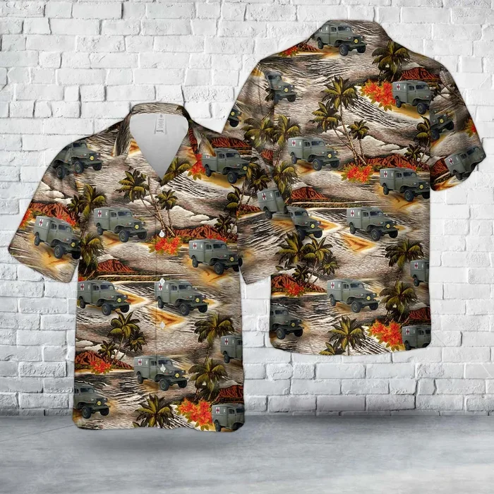 US Army Dodge WC-27 Ambulance Hawaiian Shirt – Fanshubus.com