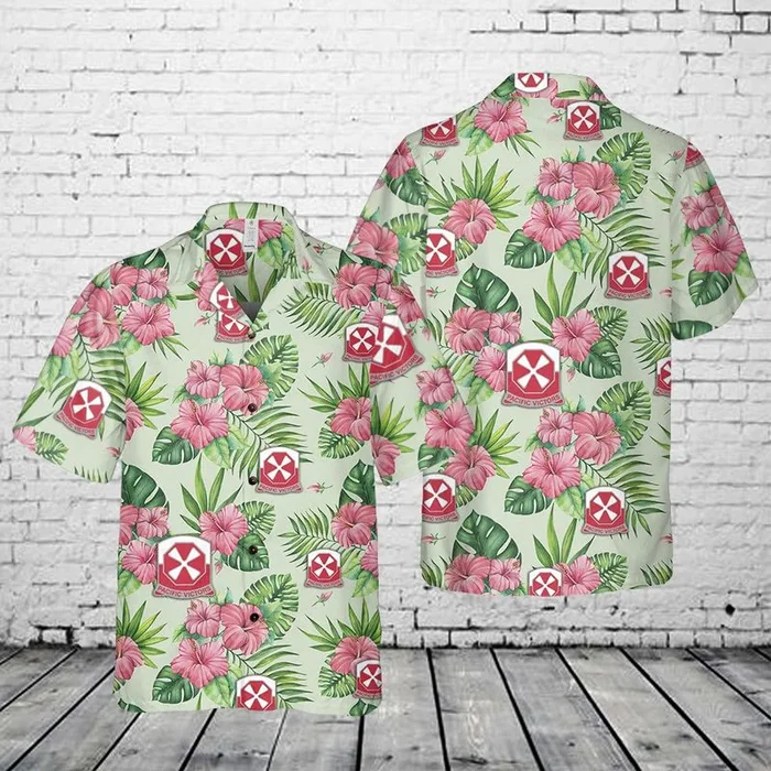 US Army Eighth Army 8th Army Band Regular Fit Hawaiian Shirt – Fanshubus.com