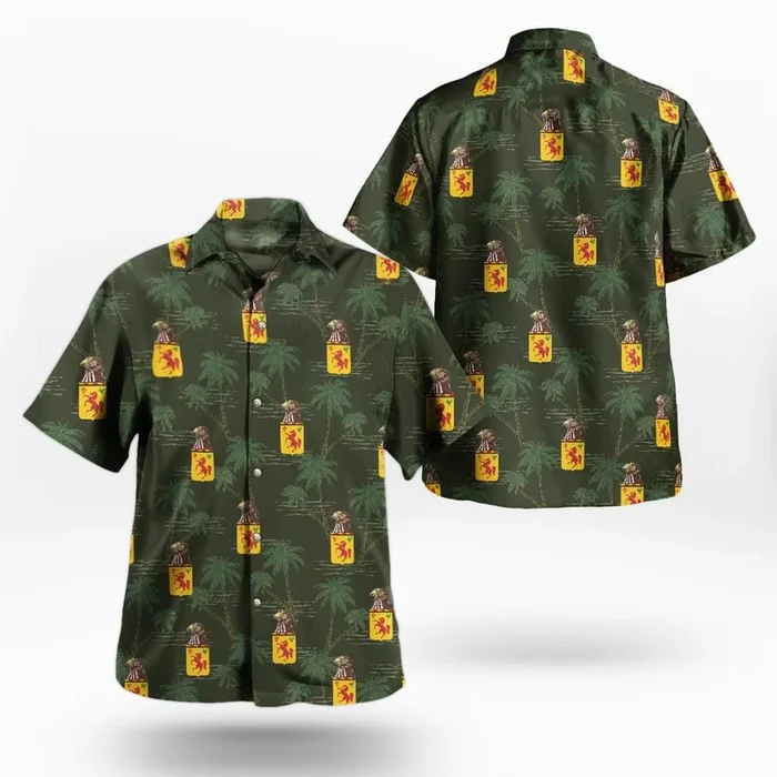 US Army Iowa National Guard, 113th Cavalry Regiment ” Red Horse Squadron” Hawaiian Shirt – Fanshubus.com