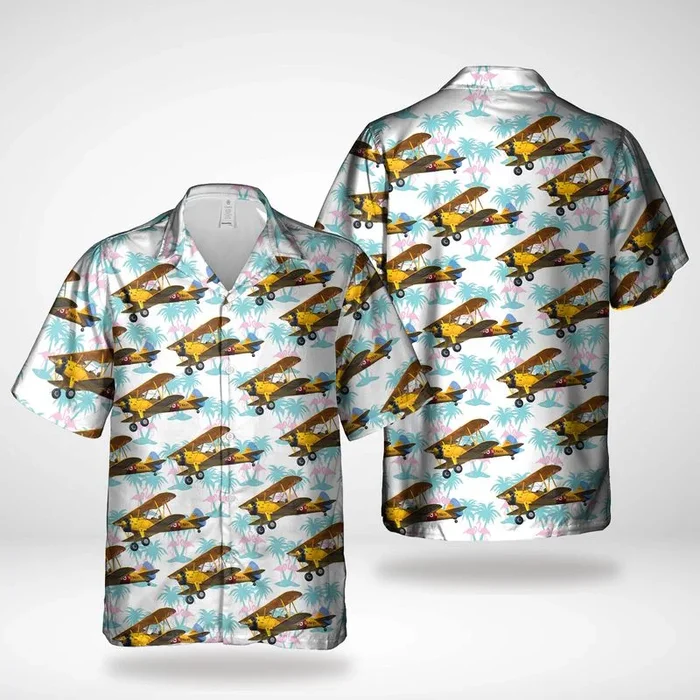 US NAVY, Boeing-Stearman Model 75 Hawaiian Shirt – Fanshubus.com