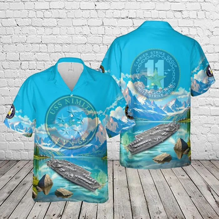 US Navy Carrier Strike Group 11 (CSG-11 or CARSTRKGRU 11) USS Nimitz (CVN-68) Hawaiian Shirt – Fanshubus.com