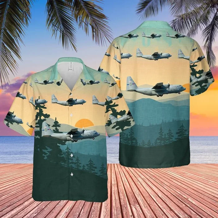 USAF Lockheed C-130H Hercules 145th Airlift Wing North Carolina Air National Guard Hawaiian Shirt – Fanshubus.com