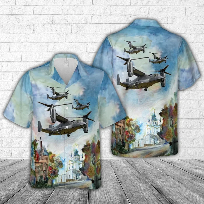 USAFE Bell Boeing CV-22B Osprey Hawaiian Shirt – Fanshubus.com