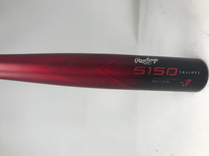 Used 2023 RAWLINGS 5150 BBCOR -3 33/30 Baseball Bat Alloy Red/Black End Loaded