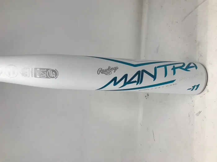 Used 2023 Rawlings Mantra+ Plus -11 31/20 USSSA Fastpitch Softball Bat White/Blu