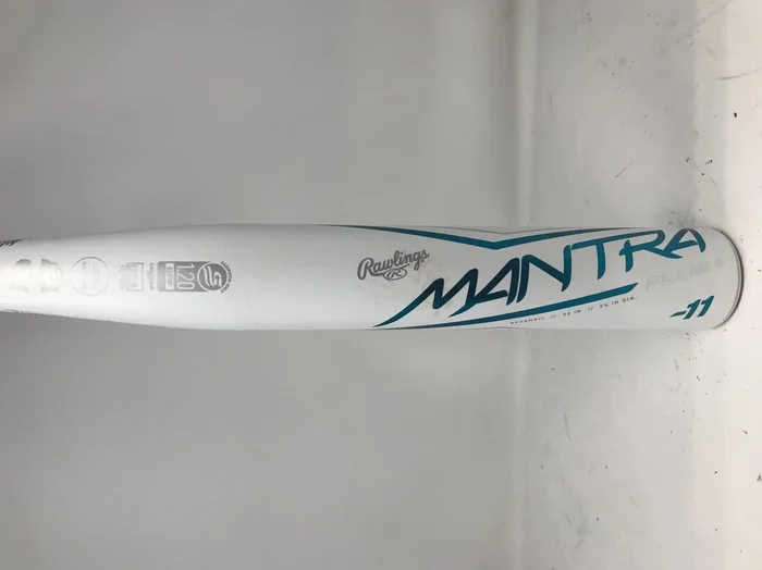 Used 2023 Rawlings Mantra+ Plus -11 32/21 USSSA Fastpitch Softball Bat Wht/Blu