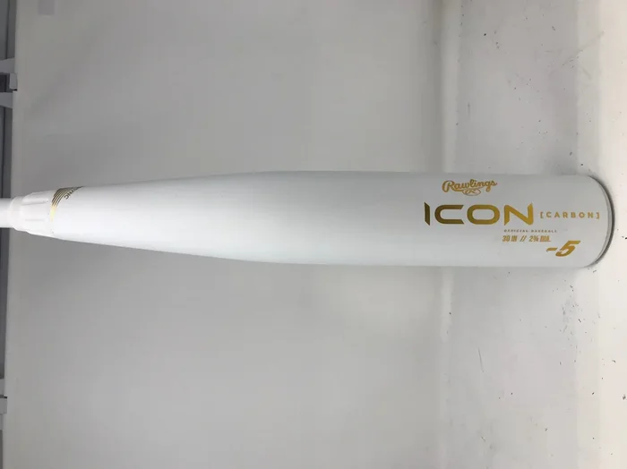 Used 2024 Rawlings Icon -5 USSSA Baseball Bat White/Gold 30/25 2 3/4″ Barrel