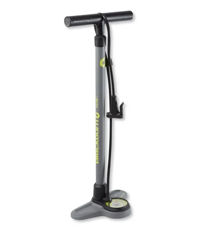Used Blackburn Piston 2 Bike Pump Max pressure: 160 psi. Gray/Yellow