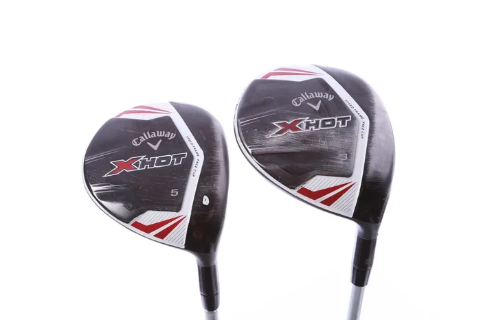 Used Callaway X Hot 2013 Wood Set – Right-Handed – 3W, 5W – Regular Flex