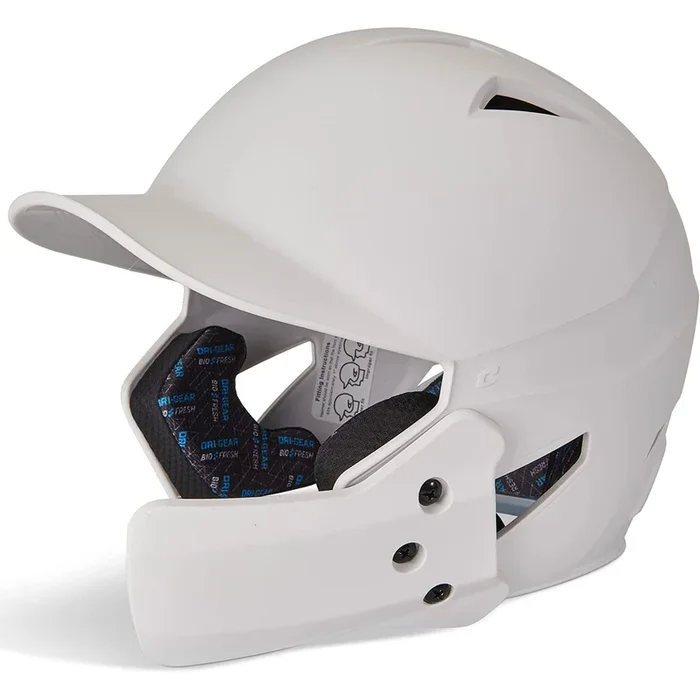 Used Champro HX Gamer Plus Bsbll Helmet w/Flap-WHITE BODY-Junior