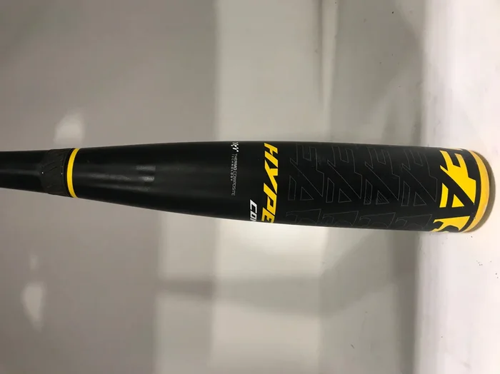 Used Easton 2023 Hype COMP Baseball Bat 27/17 USSSA Composite Blk/Yllw -10 2 3/4