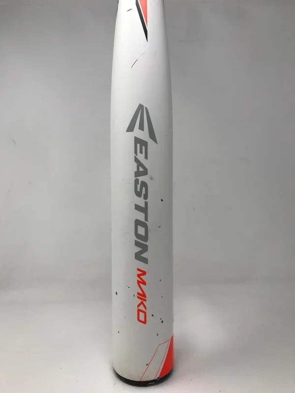 Used Easton Mako SL15MK9 30/21 Senior League Baseball Bat Wht/Blk/Org 2 5/8″