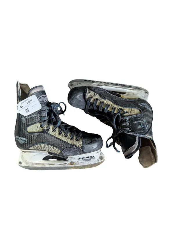 Used Mission Amp Flyweight Size 8E Senior Hockey Skates