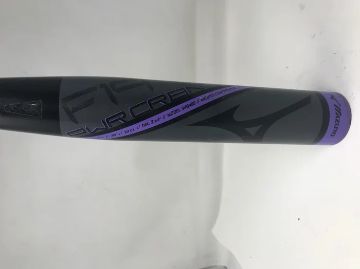 Used Mizuno F19 Power Carbon Fastpitch Softball Bat 30/19 Black/Purple