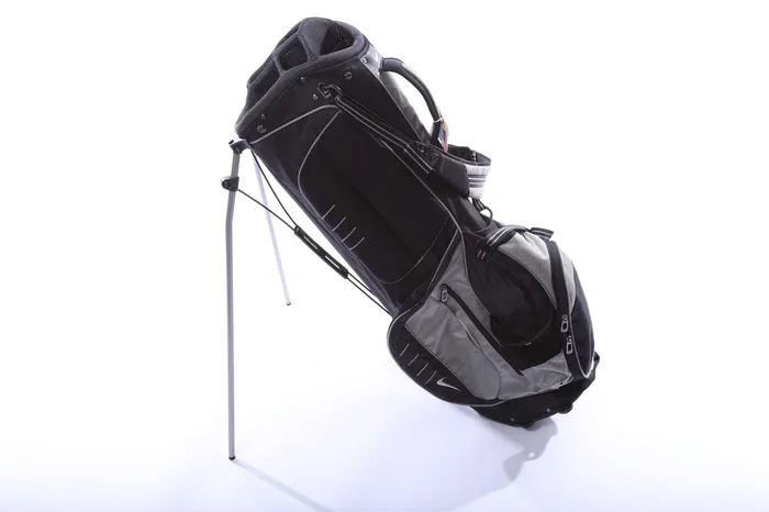 Used Nike Air Hybrid Carry II Black Stand Bag – 8-Way – 6 Pockets – Rain Cover Included