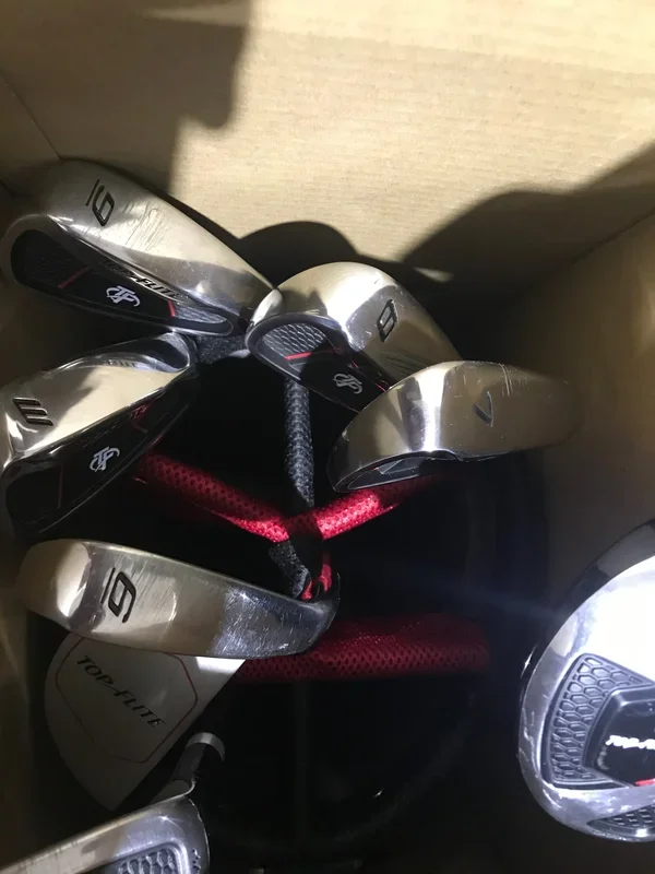 Used Top Flite XL 12-Piece Incomplete Golf Set w/Bag RH Snr Flex Missing 3 Wood
