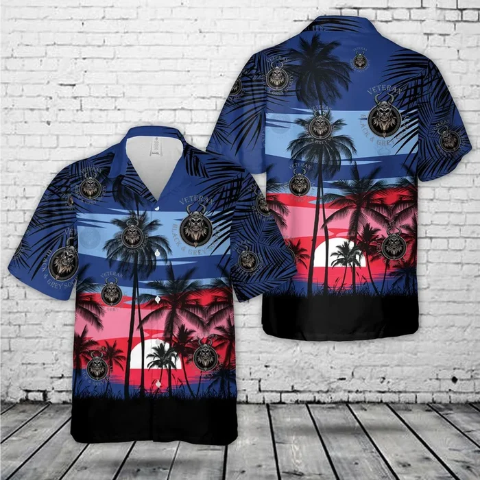 Veteran Black & Grey Society Hawaiian Shirt – Fanshubus.com