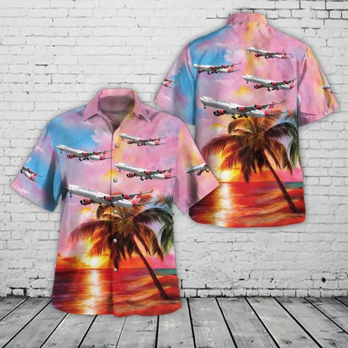 Virgin Atlantic A340-600 Hawaiian Shirt – Fanshubus.com