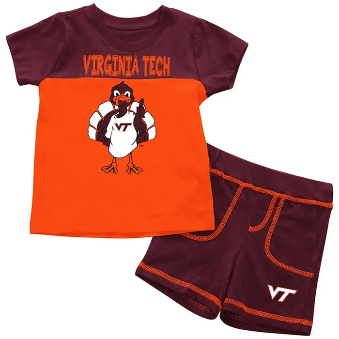 Virginia Tech VT Hokies Infant T-Shirt and Shorts Boy’s 2-Pc Set