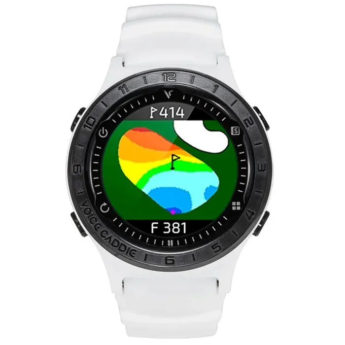 Voice Caddie A2 Golf GPS Rangefinder Watch – White