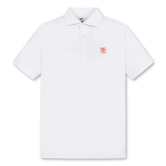 WAAC Athletic Arrow Reversed Collar Golf Polo White – SS24 Men